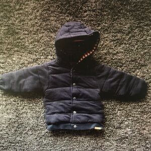 Toddler Navy Hooded Puffer Jacket - Unbranded